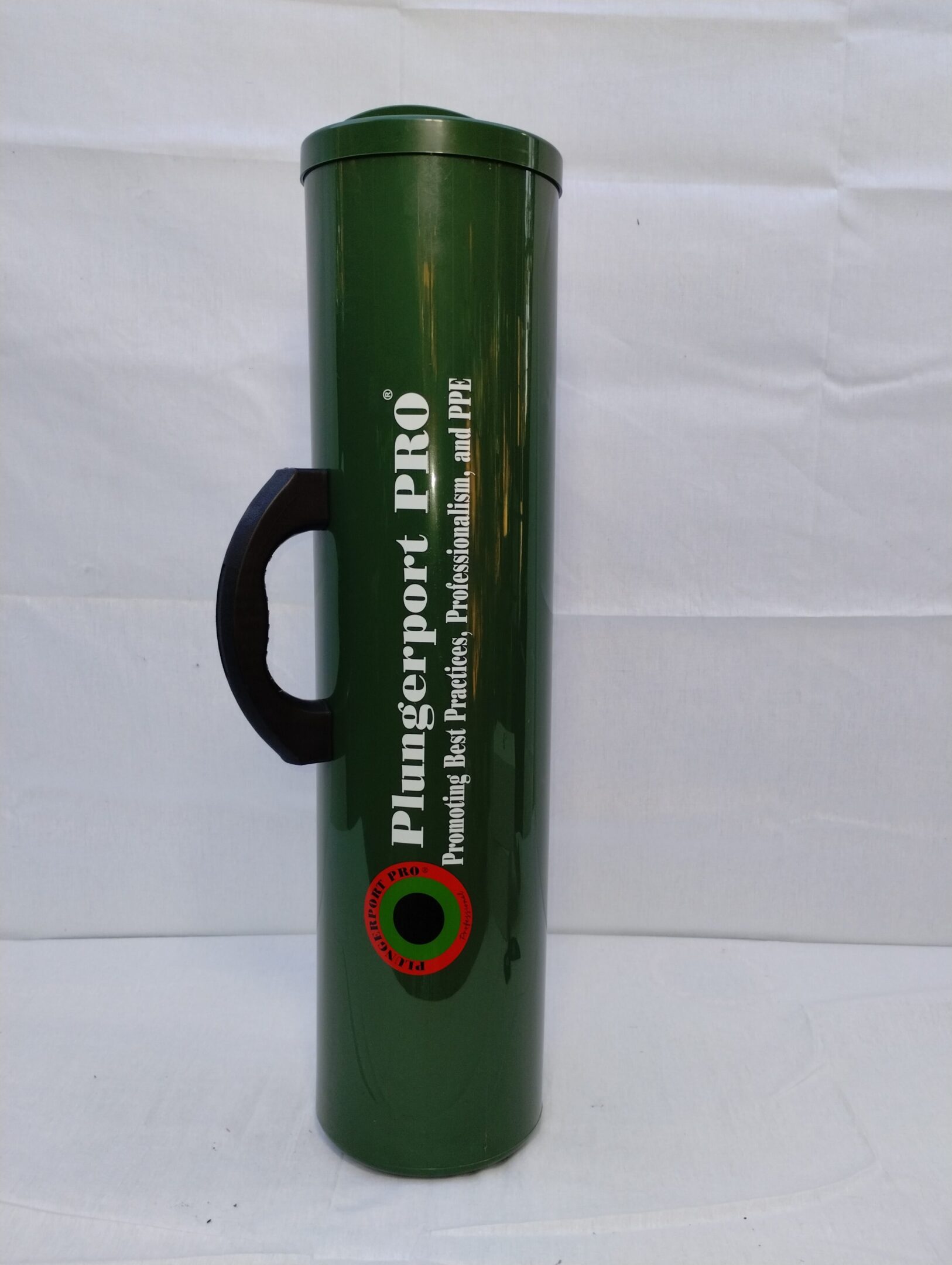 Green cylindrical pipe labeled 'Interrupt 120' with a handle.