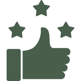 A green thumbs-up icon with three smaller thumbs-up icons above it.